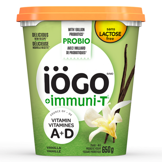 iögo immuniT lactose-free vanilla yogurt 650g