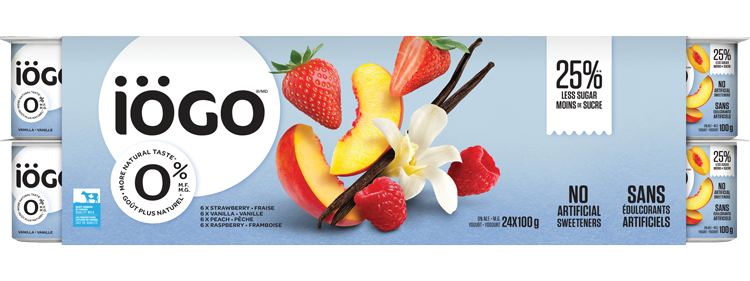 0 Strawberry Raspberry Peach Vanilla 24 X 100g Iogo