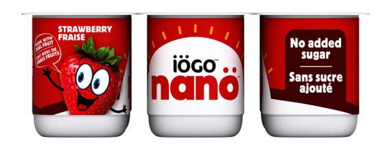iögo nanö strawbeery yogurt no added sugar